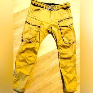 G -Star Raw Rovic Zip 3D Straight x Tapered Cargo Pants In Dune!